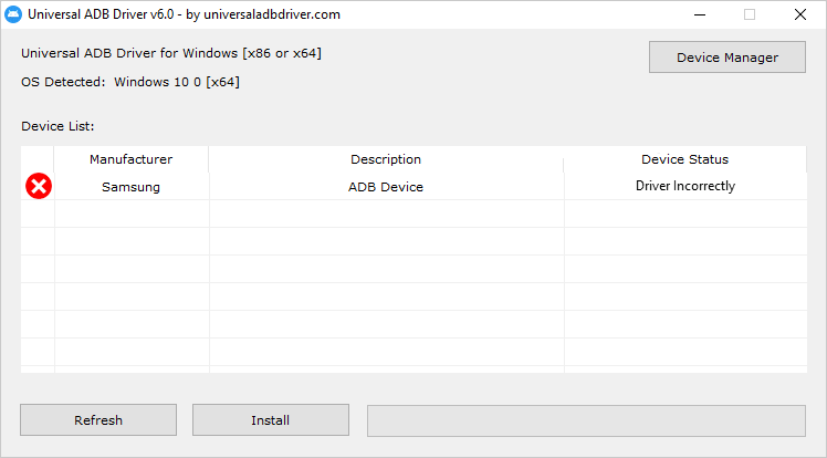 Universal ADB Driver Device Added